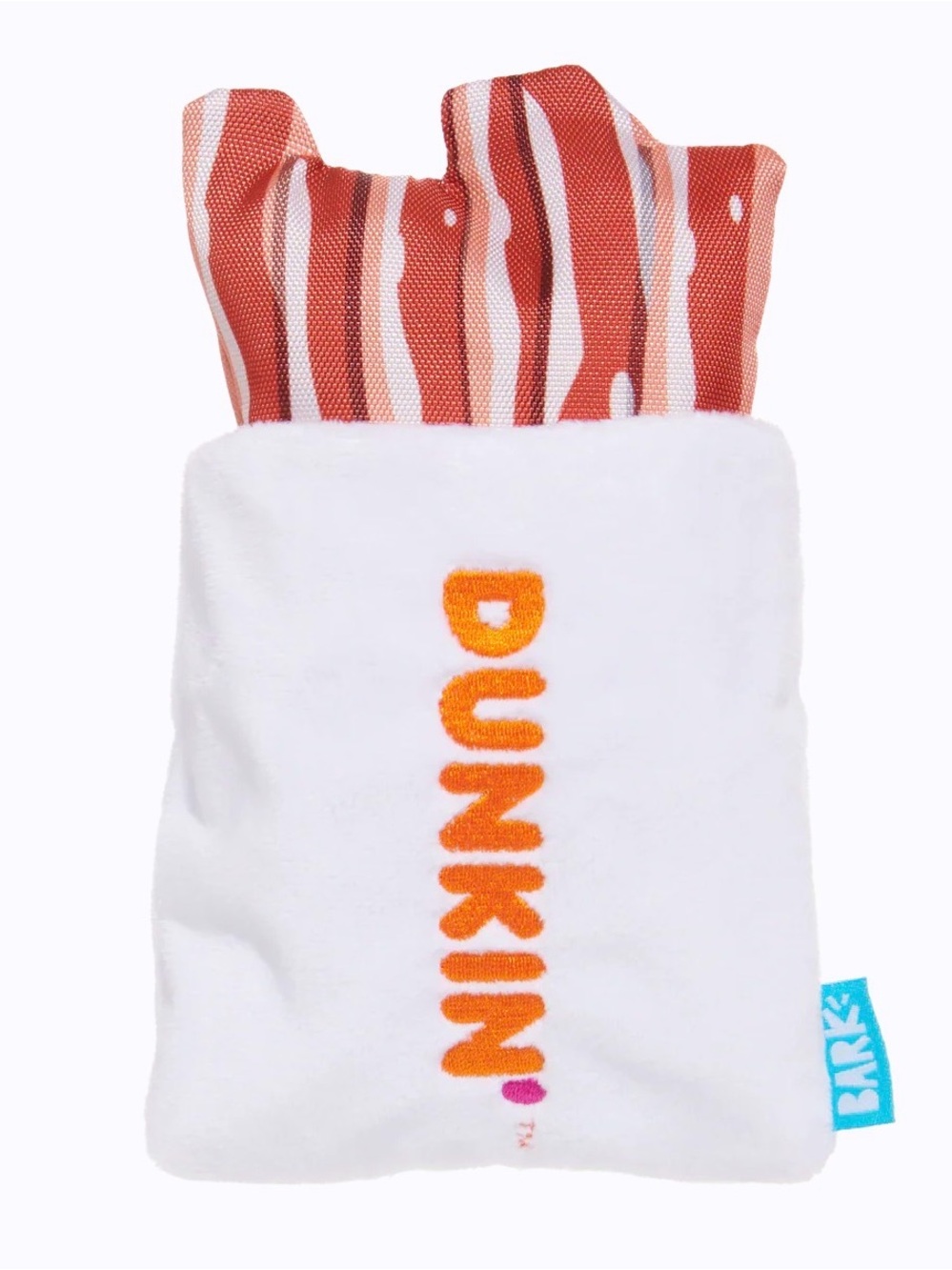 Dunkin'Snackin' Bacon Plush Enrichment Dog Toy